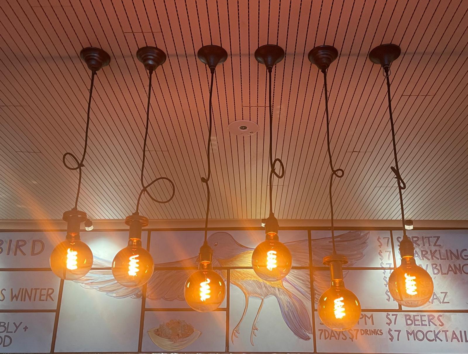 Installed feature lights in a room