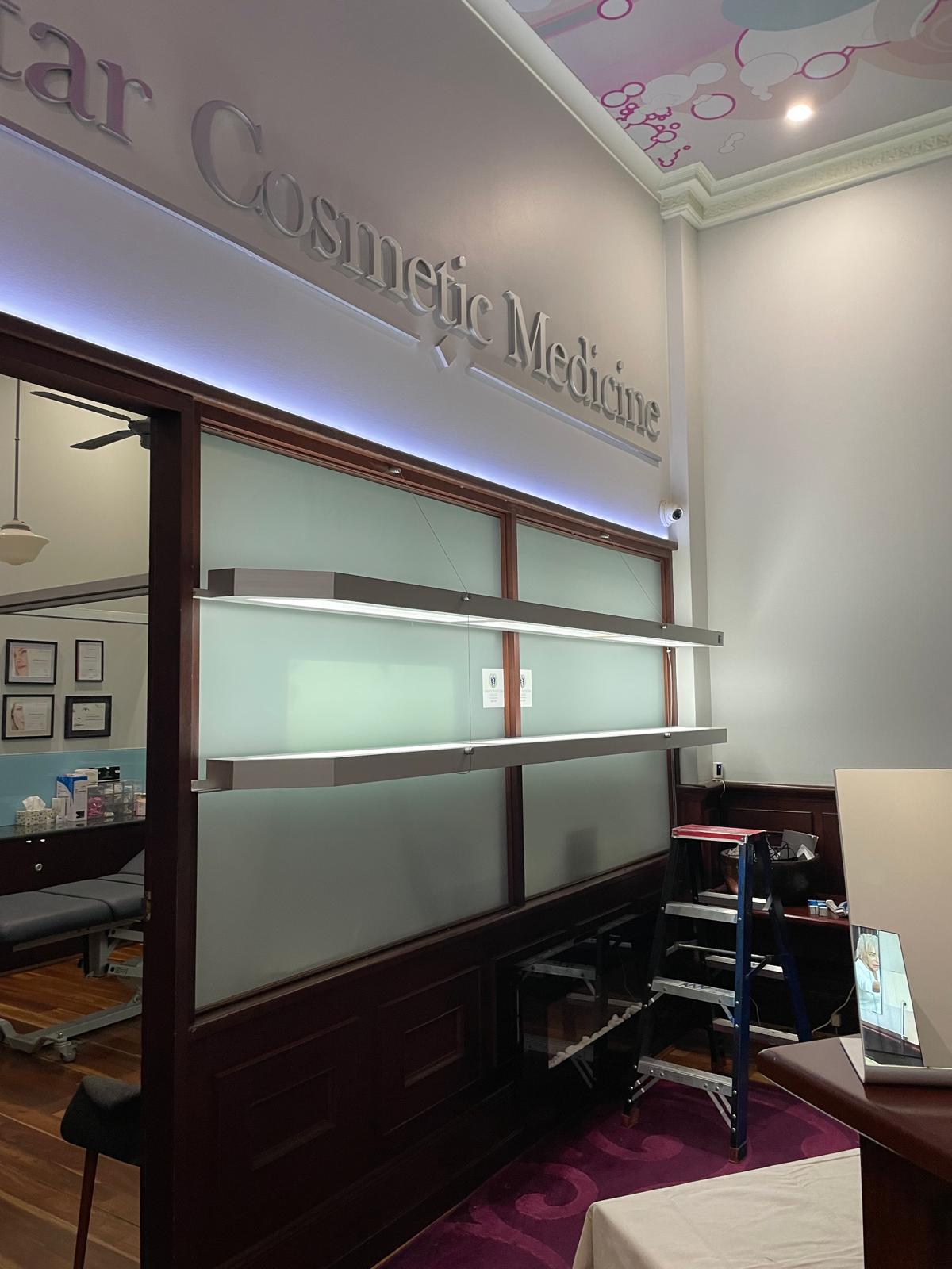 Contemporary commercial lighting installation